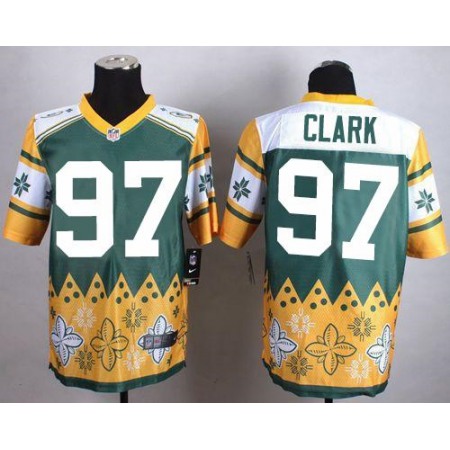 Nike Packers #97 Kenny Clark Green Men's Stitched NFL Elite Noble Fashion Jersey