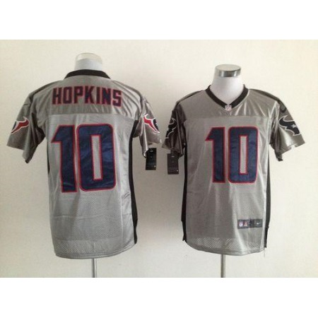 Nike Texans #10 DeAndre Hopkins Grey Shadow Men's Stitched NFL Elite Jersey