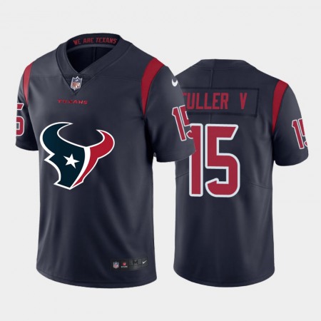 Houston Texans #15 Will Fuller Navy Blue Men's Nike Big Team Logo Vapor Limited NFL Jersey