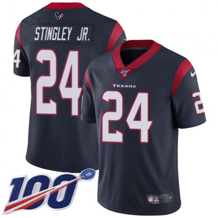 Nike Texans #24 Derek Stingley Jr. Navy Blue Team Color Men's Stitched NFL 100th Season Vapor Untouchable Limited Jersey