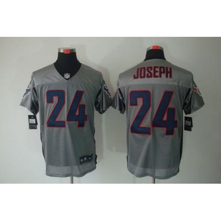 Nike Texans #24 Johnathan Joseph Grey Shadow Men's Stitched NFL Elite Jersey