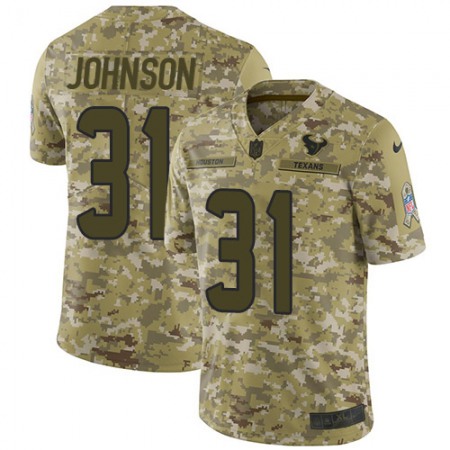 Nike Texans #31 David Johnson Camo Men's Stitched NFL Limited 2018 Salute To Service Jersey