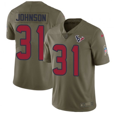 Nike Texans #31 David Johnson Olive Men's Stitched NFL Limited 2017 Salute To Service Jersey