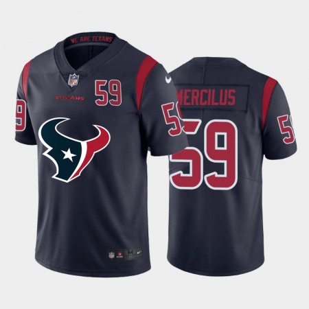 Houston Texans #59 Whitney Mercilus Navy Blue Men's Nike Big Team Logo Player Vapor Limited NFL Jersey