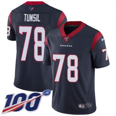 Nike Texans #78 Laremy Tunsil Navy Blue Team Color Men's Stitched NFL 100th Season Vapor Untouchable Limited Jersey