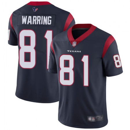 Nike Texans #81 Kahale Warring Navy Blue Team Color Men's Stitched NFL Vapor Untouchable Limited Jersey