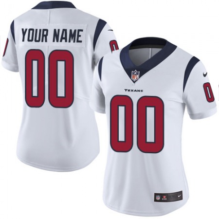 Nike Houston Texans Customized White Stitched Vapor Untouchable Limited Women's NFL Jersey