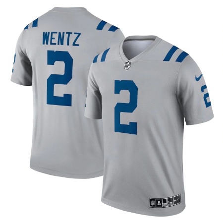 Indianapolis Colts #2 Carson Wentz Nike Men's Gray Inverted Legend Jersey