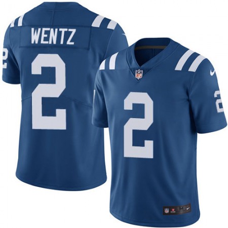 Indianapolis Colts #2 Carson Wentz Royal Blue Team Color Men's Stitched NFL Vapor Untouchable Limited Jersey