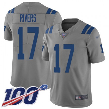 Nike Colts #17 Philip Rivers Gray Men's Stitched NFL Limited Inverted Legend 100th Season Jersey