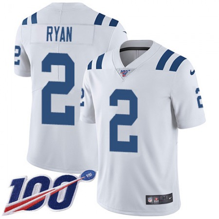 Nike Colts #2 Matt Ryan White Men's Stitched NFL 100th Season Vapor Limited Jersey