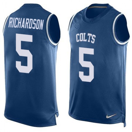 Nike Colts #5 Anthony Richardson Blue Team Color Men's Stitched NFL Limited Tank Top Jersey