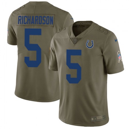 Nike Colts #5 Anthony Richardson Olive Men's Stitched NFL Limited 2017 Salute to Service Jersey