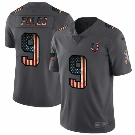 Indianapolis Colts #9 Nick Foles Nike 2018 Salute to Service Retro USA Flag Limited NFL Jersey