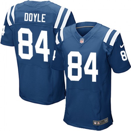 Nike Colts #84 Jack Doyle Royal Blue Team Color Men's Stitched NFL Elite Jersey