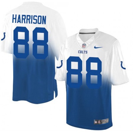 Nike Colts #88 Marvin Harrison Royal Blue/White Men's Stitched NFL Elite Fadeaway Fashion Jersey