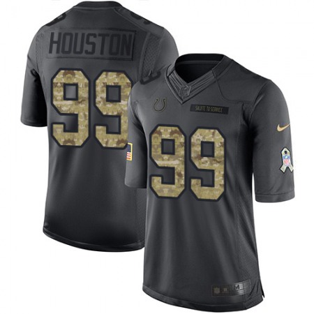 Nike Colts #99 Justin Houston Black Men's Stitched NFL Limited 2016 Salute to Service Jersey