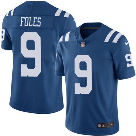 Nike Colts #9 Nick Foles Royal Blue Men's Stitched NFL Limited Rush Jersey