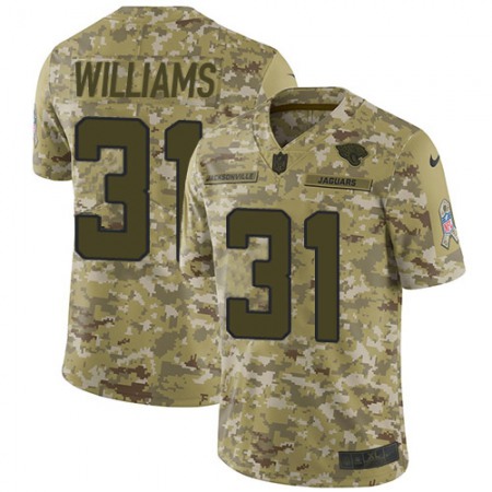 Nike Jaguars #31 Darious Williams Camo Men's Stitched NFL Limited 2018 Salute To Service Jersey