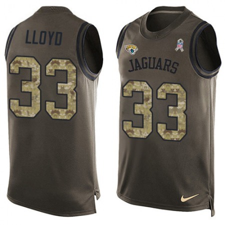 Nike Jaguars #33 Devin Lloyd Green Men's Stitched NFL Limited Salute To Service Tank Top Jersey