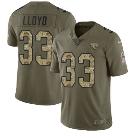 Nike Jaguars #33 Devin Lloyd Olive/Camo Men's Stitched NFL Limited 2017 Salute To Service Jersey