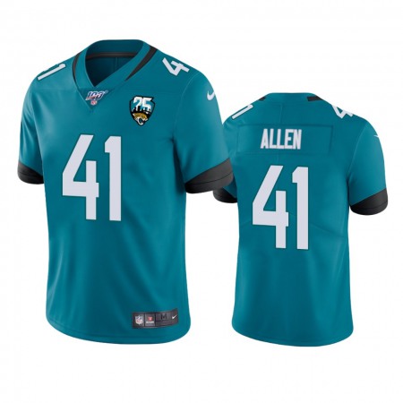 Nike Jaguars #41 Josh Allen Teal 25th Anniversary Vapor Limited Stitched NFL 100th Season Jersey