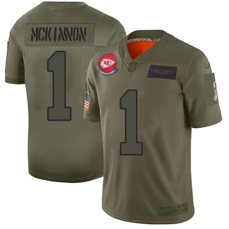 Nike Chiefs #1 Jerick McKinnon Camo Men's Stitched NFL Limited 2019 Salute To Service Jersey