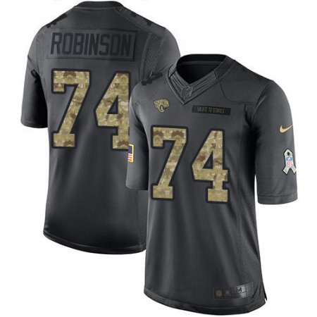 Nike Jaguars #74 Cam Robinson Black Men's Stitched NFL Limited 2016 Salute To Service Jersey