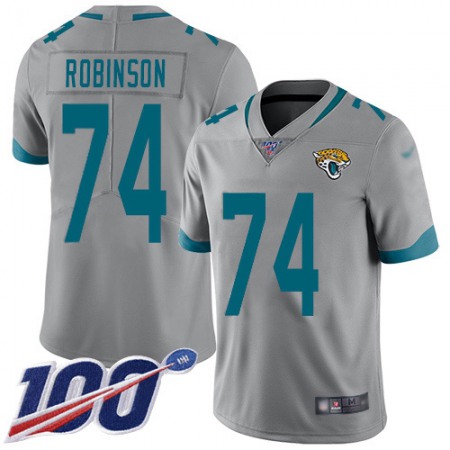 Nike Jaguars #74 Cam Robinson Silver Men's Stitched NFL Limited Inverted Legend 100th Season Jersey