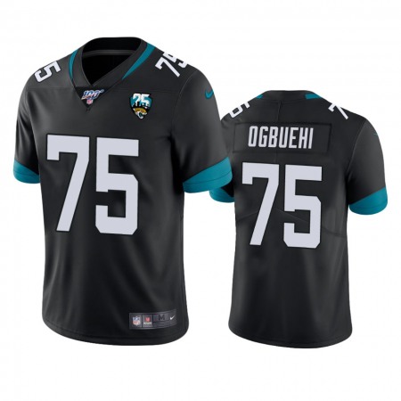 Nike Jaguars #75 Cedric Ogbuehi Black 25th Anniversary Vapor Limited Stitched NFL 100th Season Jersey