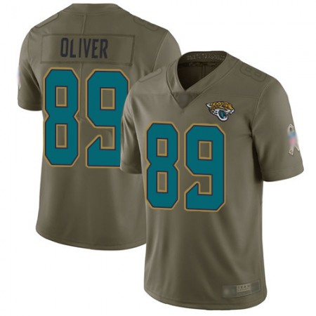 Nike Jaguars #89 Josh Oliver Olive Men's Stitched NFL Limited 2017 Salute To Service Jersey