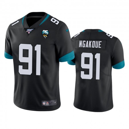 Nike Jaguars #91 yannick ngakoue Black 25th Anniversary Vapor Limited Stitched NFL 100th Season Jersey