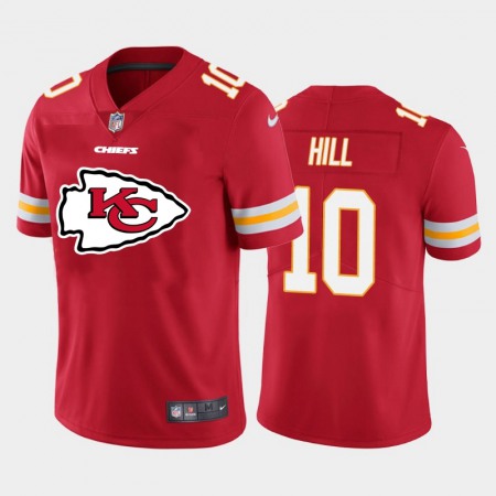 Kansas City Chiefs #10 Tyreek Hill Red Men's Nike Big Team Logo Player Vapor Limited NFL Jersey