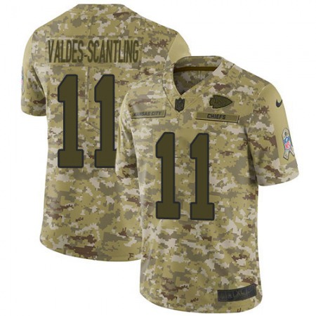 Nike Chiefs #11 Marquez Valdes-Scantling Camo Men's Stitched NFL Limited 2018 Salute To Service Jersey