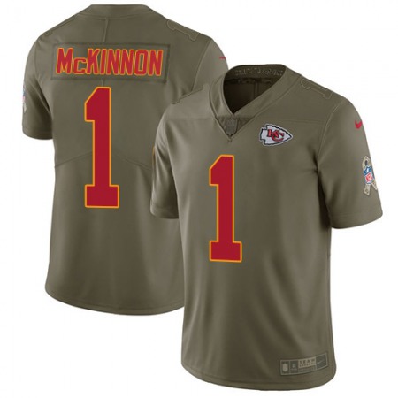 Nike Chiefs #1 Jerick McKinnon Olive Men's Stitched NFL Limited 2017 Salute to Service Jersey