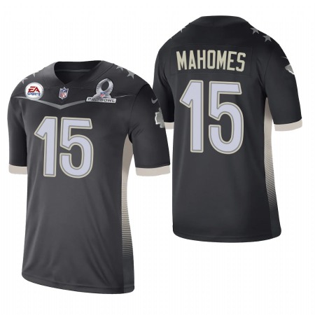 Kansas City Chiefs #15 Patrick Mahomes 2021 AFC Pro Bowl Game Anthracite NFL Jersey