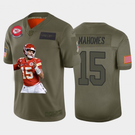 Kansas City Chiefs #15 Patrick Mahomes Nike Team Hero 3 Vapor Limited NFL Jersey Camo