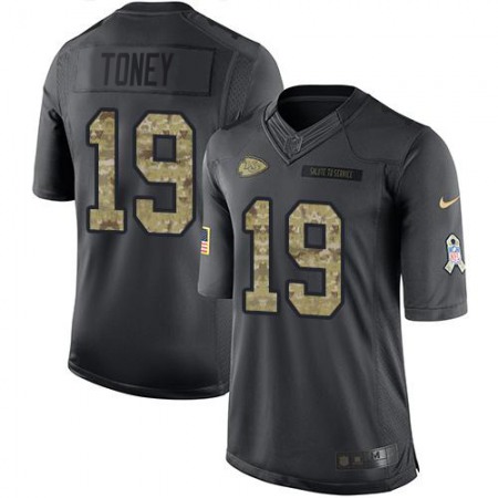 Nike Chiefs #19 Kadarius Toney Black Men's Stitched NFL Limited 2016 Salute to Service Jersey