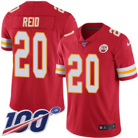 Nike Chiefs #20 Justin Reid Red Team Color Men's Stitched NFL 100th Season Vapor Limited Jersey