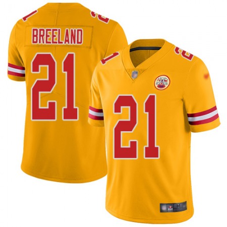 Nike Chiefs #21 Bashaud Breeland Gold Men's Stitched NFL Limited Inverted Legend Jersey