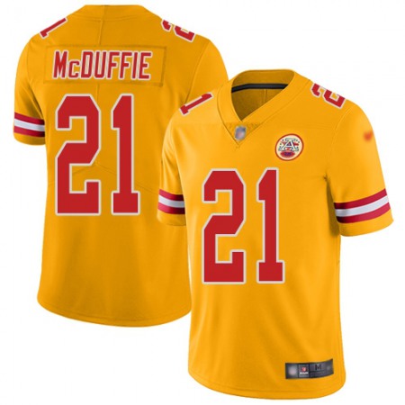 Nike Chiefs #21 Trent McDuffie Gold Men's Stitched NFL Limited Inverted Legend Jersey