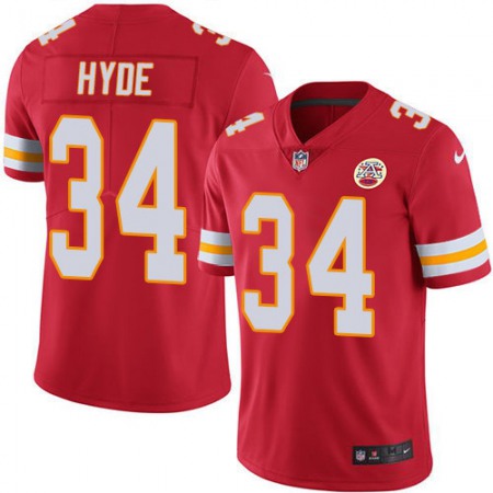 Nike Chiefs #34 Carlos Hyde Red Team Color Men's Stitched NFL Vapor Untouchable Limited Jersey