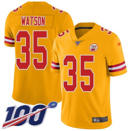 Nike Chiefs #35 Jaylen Watson Gold Men's Stitched NFL Limited Inverted Legend 100th Season Jersey