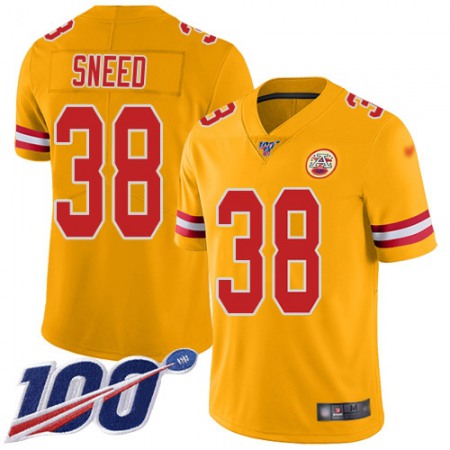 Nike Chiefs #38 L'Jarius Sneed Gold Men's Stitched NFL Limited Inverted Legend 100th Season Jersey