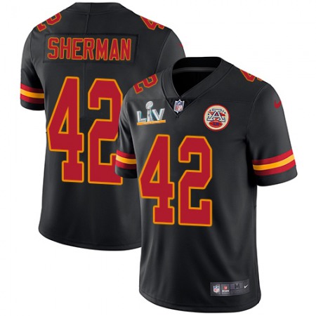 Nike Chiefs #42 Anthony Sherman Black Men's Super Bowl LV Bound Stitched NFL Limited Rush Jersey