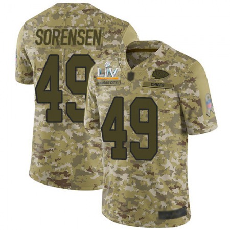 Nike Chiefs #49 Daniel Sorensen Camo Men's Super Bowl LV Bound Stitched NFL Limited 2018 Salute To Service Jersey