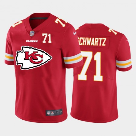 Kansas City Chiefs #71 Mitchell Schwartz Red Men's Nike Big Team Logo Player Vapor Limited NFL Jersey