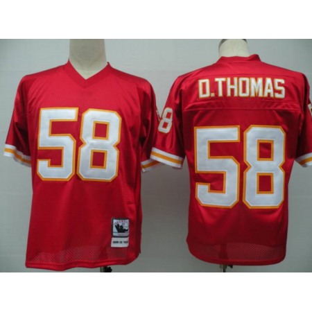 Mitchell And Ness Chiefs #58 Derrick Thomas Red Throwback Stitched NFL Jersey