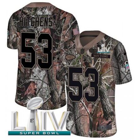 Nike Chiefs #53 Anthony Hitchens Camo Super Bowl LIV 2020 Men's Stitched NFL Limited Rush Realtree Jersey