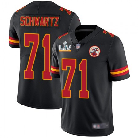 Nike Chiefs #71 Mitchell Schwartz Black Men's Super Bowl LV Bound Stitched NFL Limited Rush Jersey